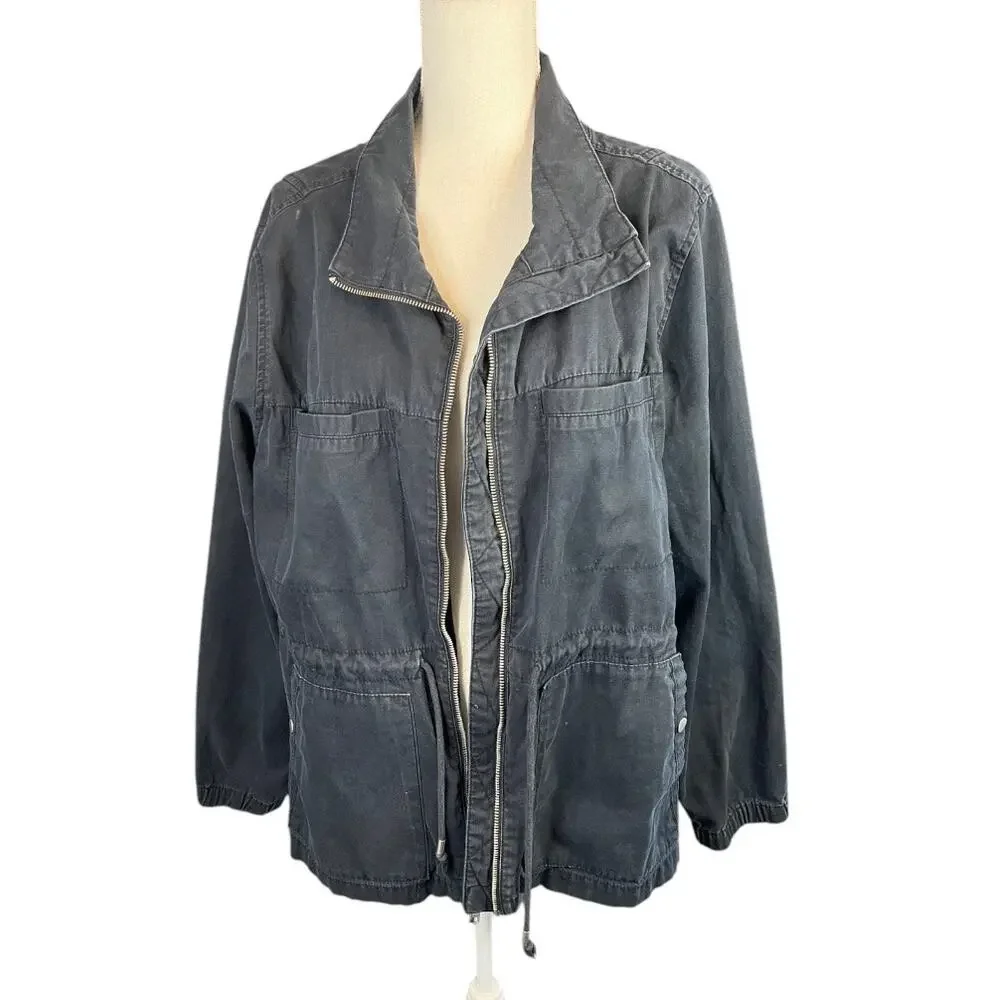 Old navy navy blue utility jacket coat casual neutral gorpcore preppy - Picture 2 of 6